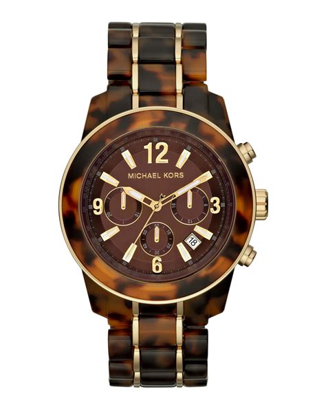 michael kors watch tortoise ebay|Michael Kors tortoise shell acetate.